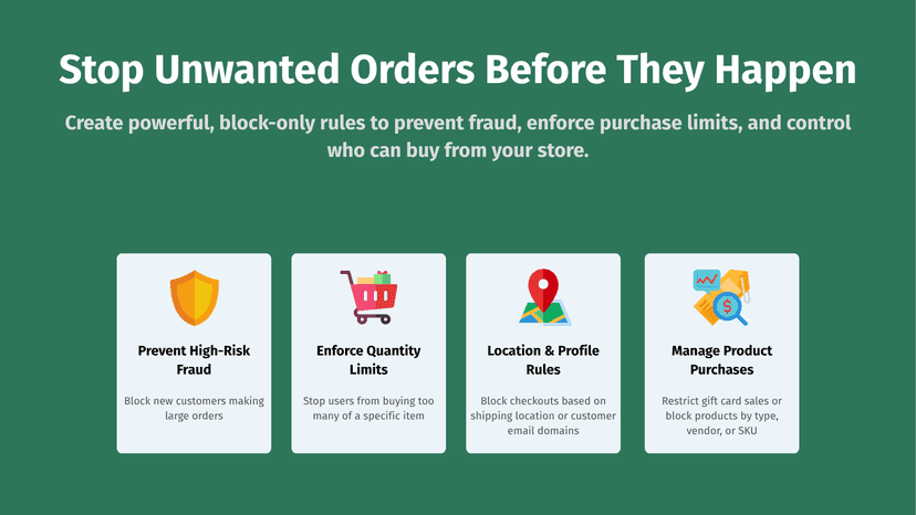 Stop Unwanted Orders Before They Happen.