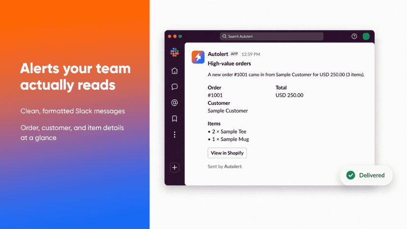 Autolert Slack Notification