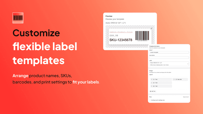 Create custom label layouts