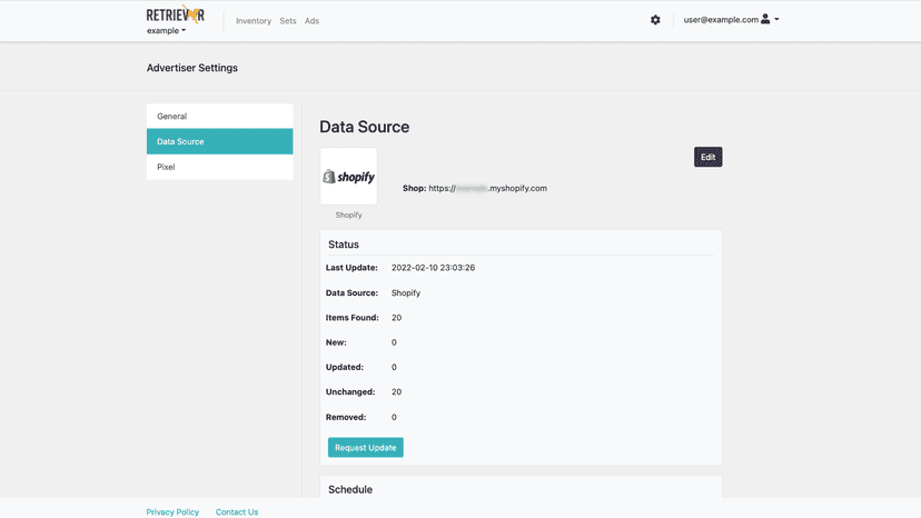 Import products from a Shopify store