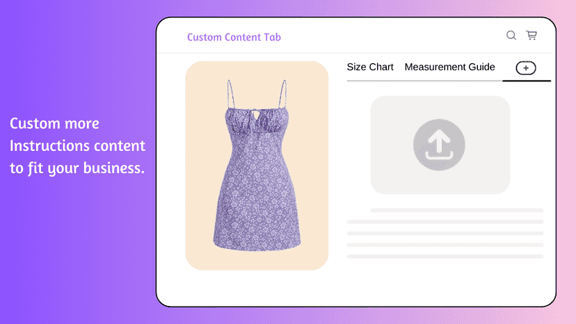 Custom more Instructions content to fit your business