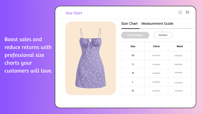 Boost sales and reduce returns with professional size charts you