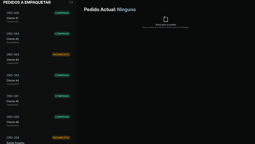 Visualiza cómodamente todos los pedidos y su estado.