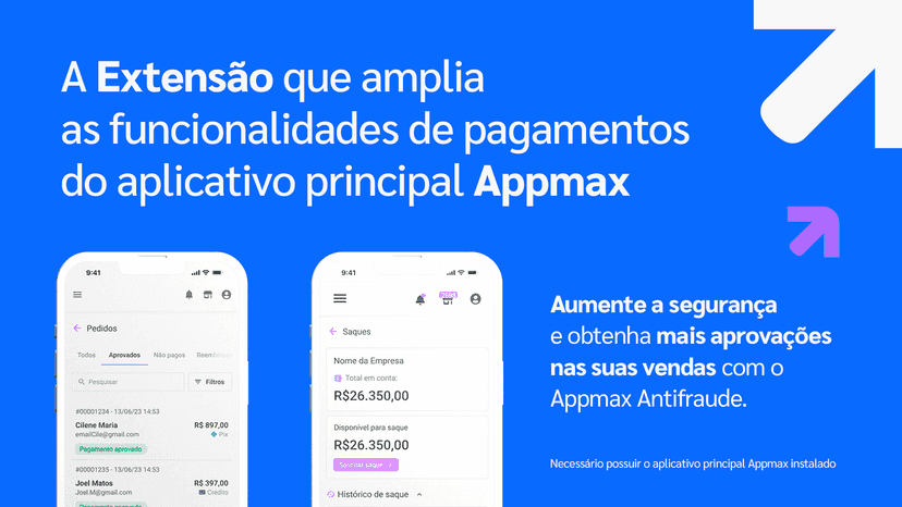 Instale o aplicativo Appmax