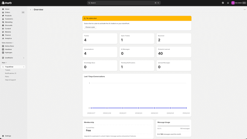 app dashboard