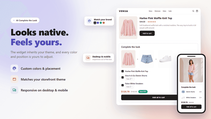 Widget matches your theme and stays responsive on mobile