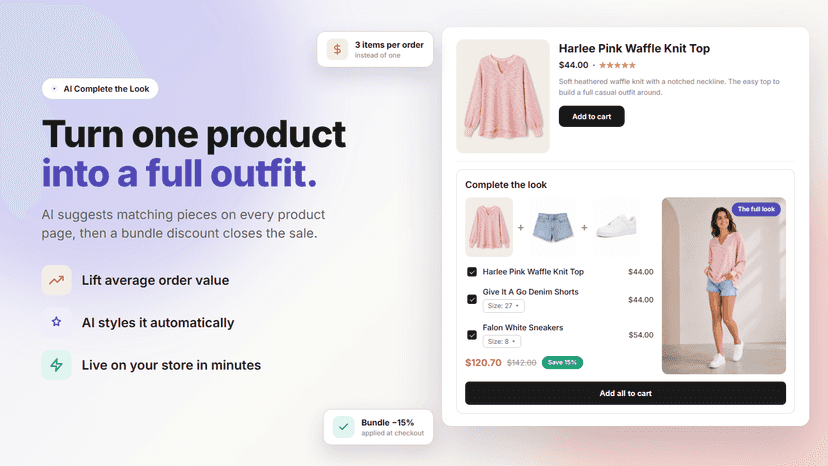 AI suggests a full outfit on every product page