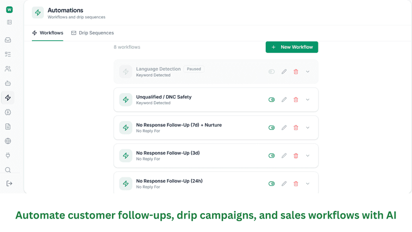 Advanced automations and workflow builder
