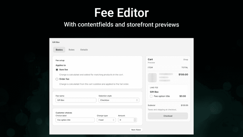 Manage draft and live fees with full control and visibility