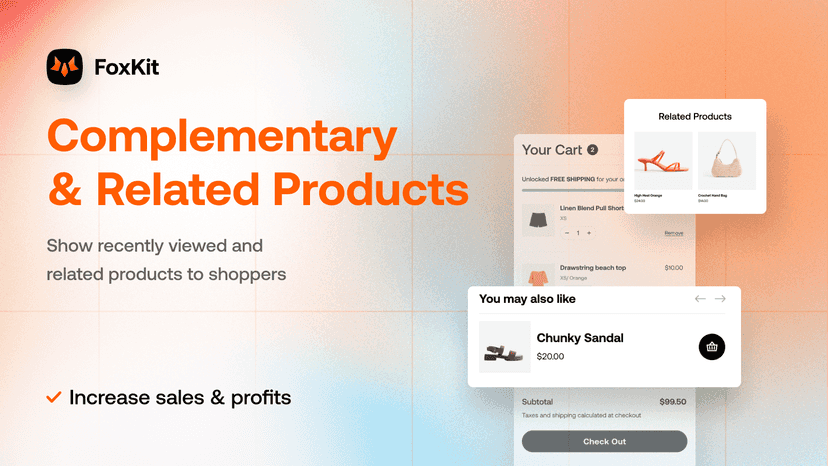cross-sell related products recently viewed foxkit