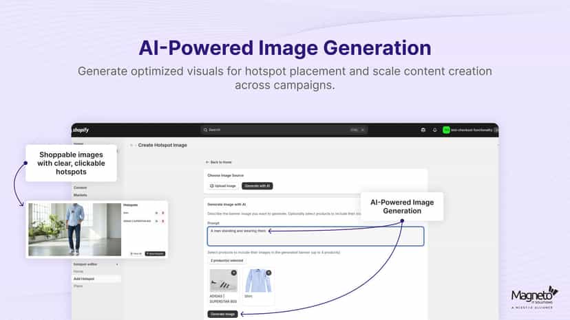 Upload lifestyle or product images directly to your Shopify