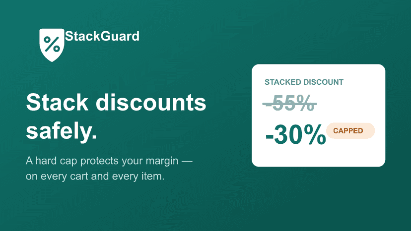 StackGuard caps a stacked discount to protect your margin