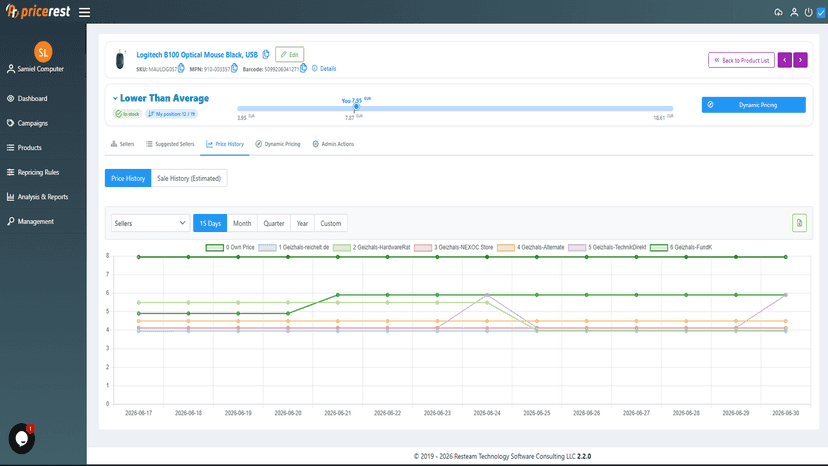 Real-Time Competitor Price Tracking