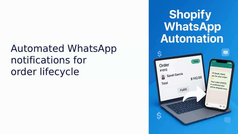Automated WhatsApp notifications for order lifecycle