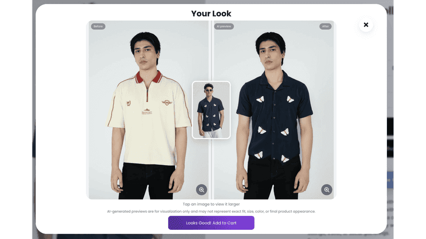 How image look on a person