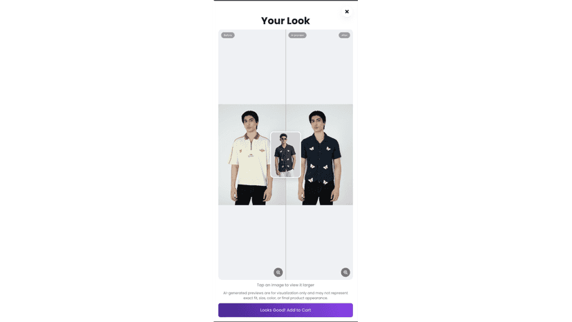 How image look on a person