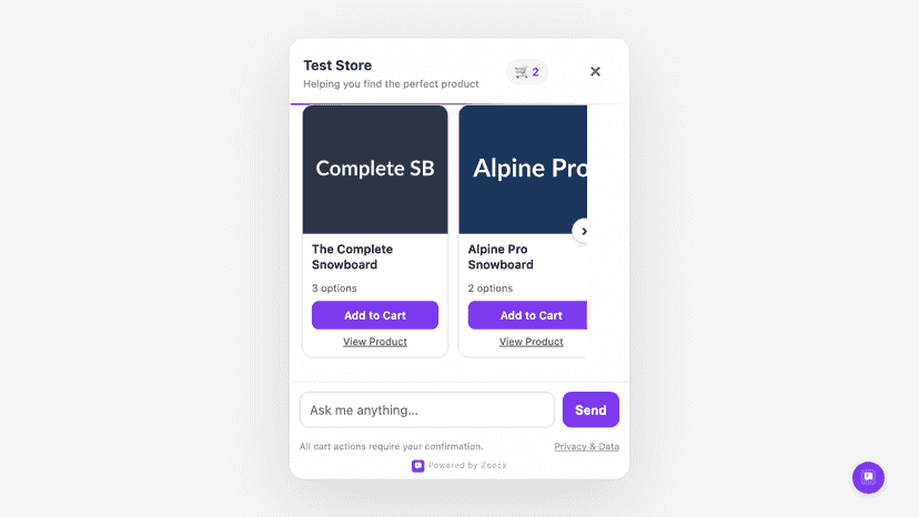 AI assistant giving smart recommendations