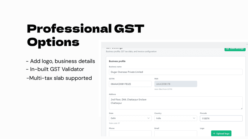 Professional GST Options