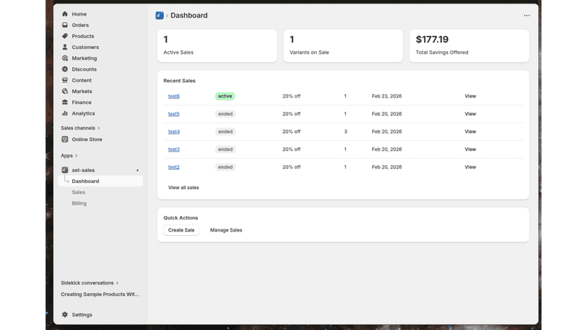 Dashboard Screen