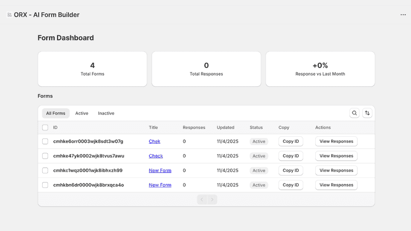 ORX - AI Form Builder