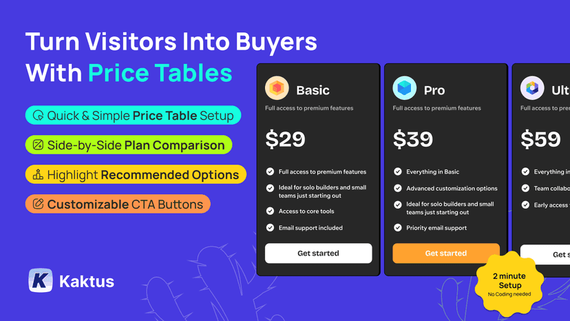 Price Table Banner