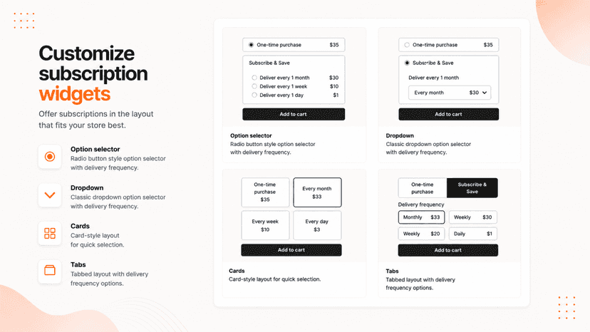 Subscriptions Plus – subscription widgets (theme blocks)