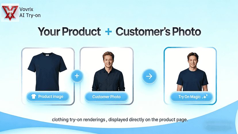 Clothing + model photos generate fitting image for product page