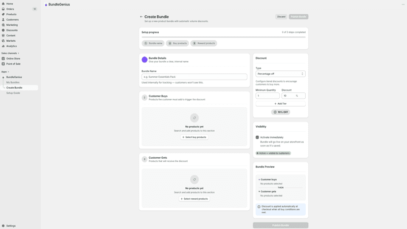Create tiered volume discounts and product bundles easily