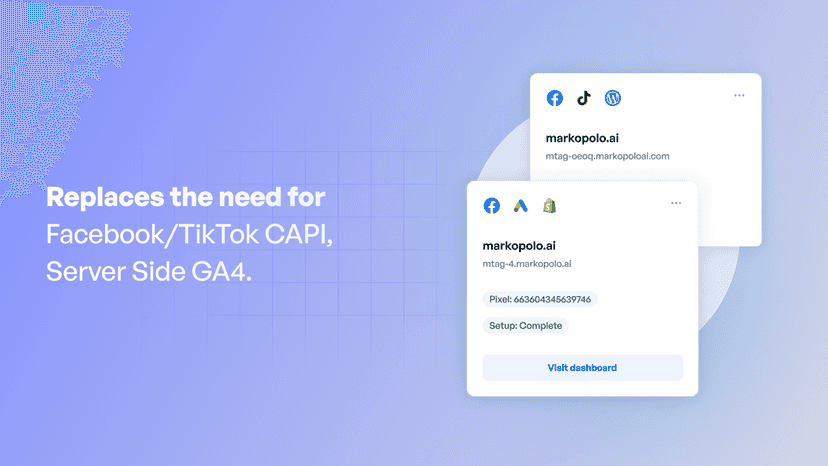 Replaces the need for Facebook/TikTok CAPI, Server Side GA4
