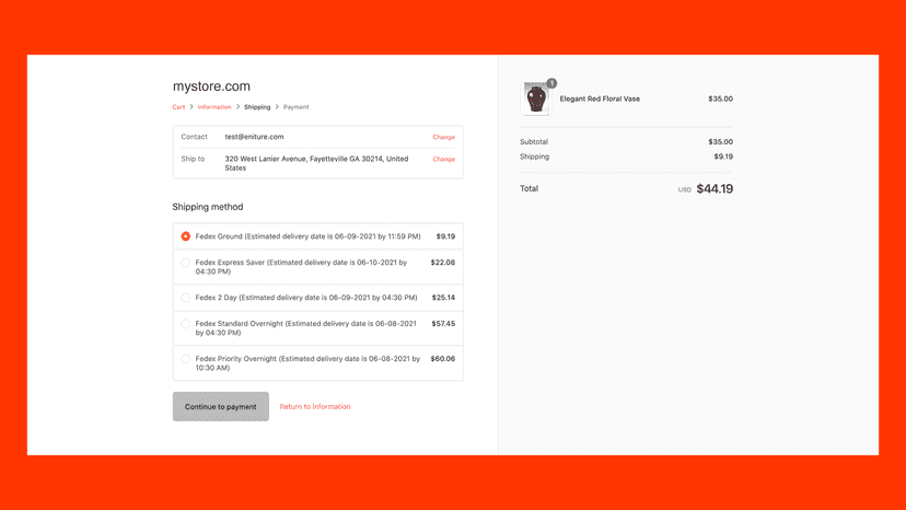 Shipping Methods