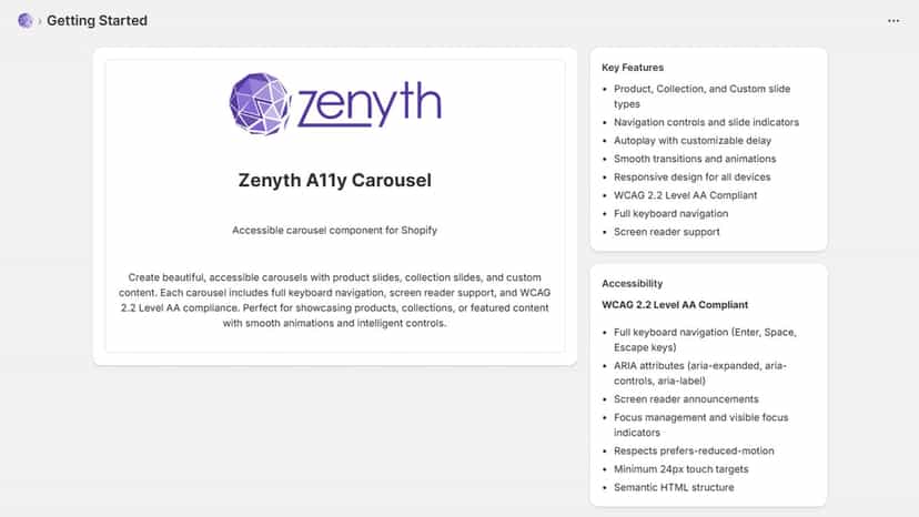 Zenyth Carousel App Information