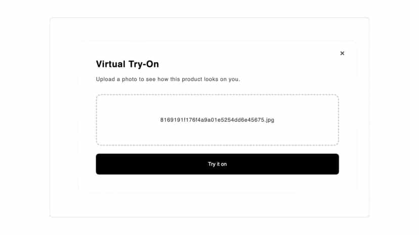 Try-On modal when clicked