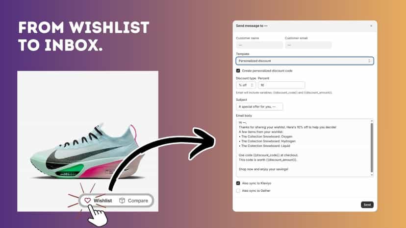 From wishlist to automated emails