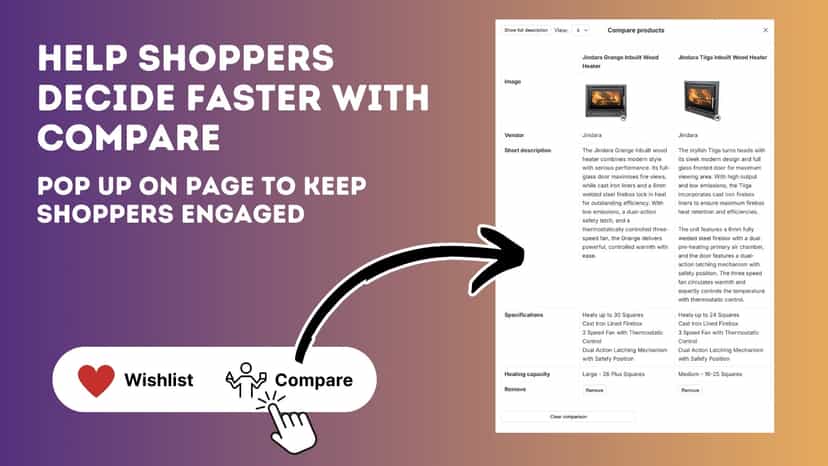 Trove lets customers compare saved products side-by-side, making