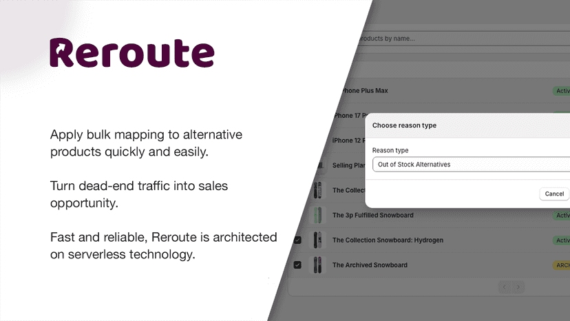 Reroute to alternatives quickly and easily with bulk mappings