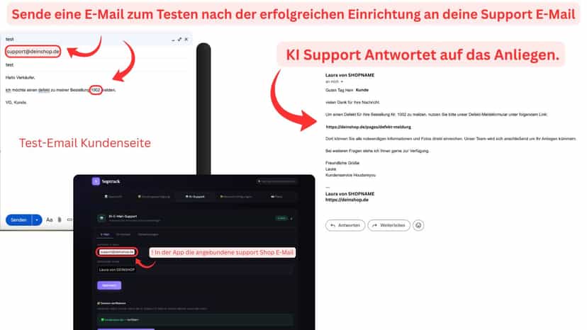 Nach der Einrichtung vom automatisierten KI Support profitieren.