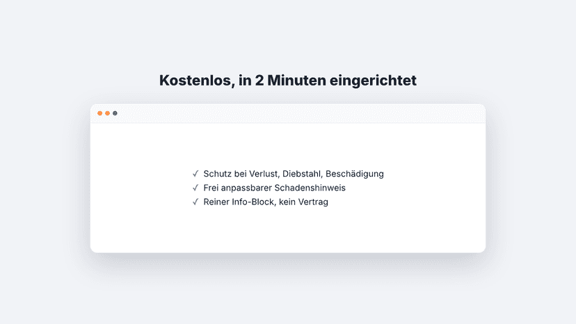 Funktionen des Versandschutz-Blocks