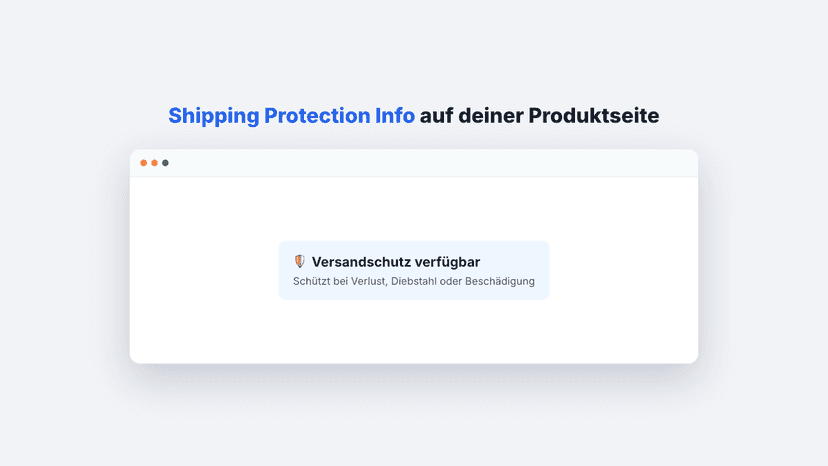 Versandschutz-Hinweis im Shop