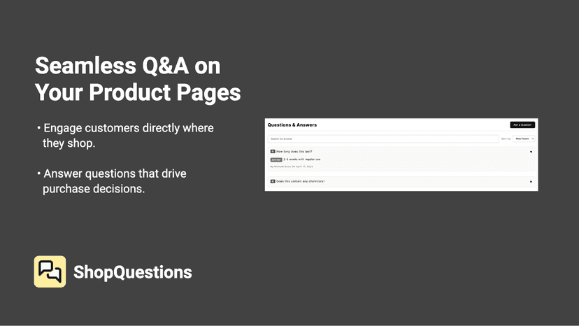 Seamless Q&A on Your Product Pages