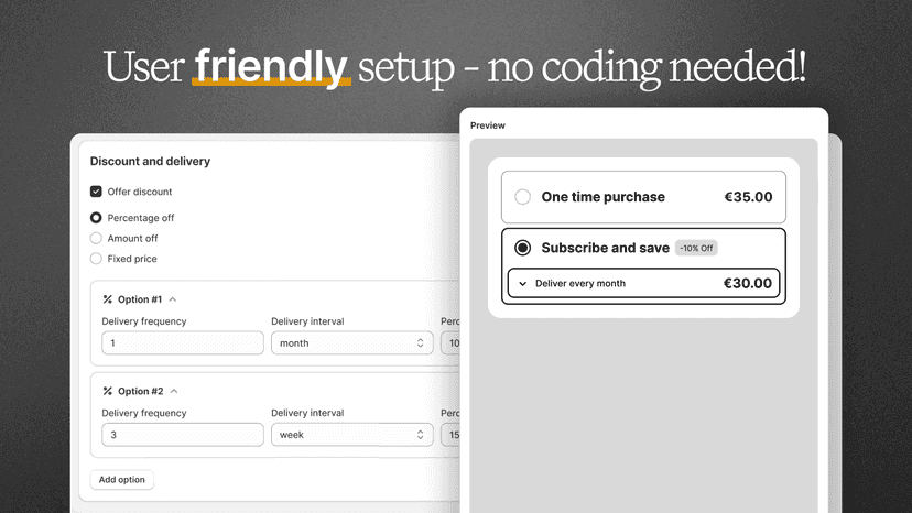 User friendly setup - no coding needed