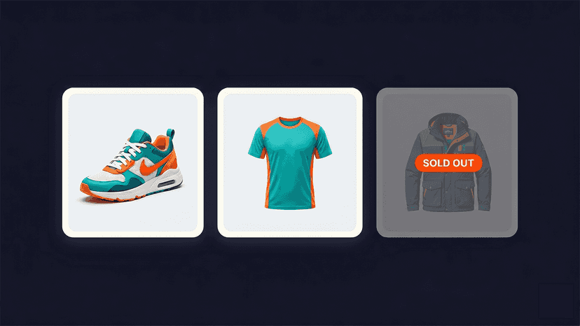 Grey overlay and sold-out badge on out-of-stock variants