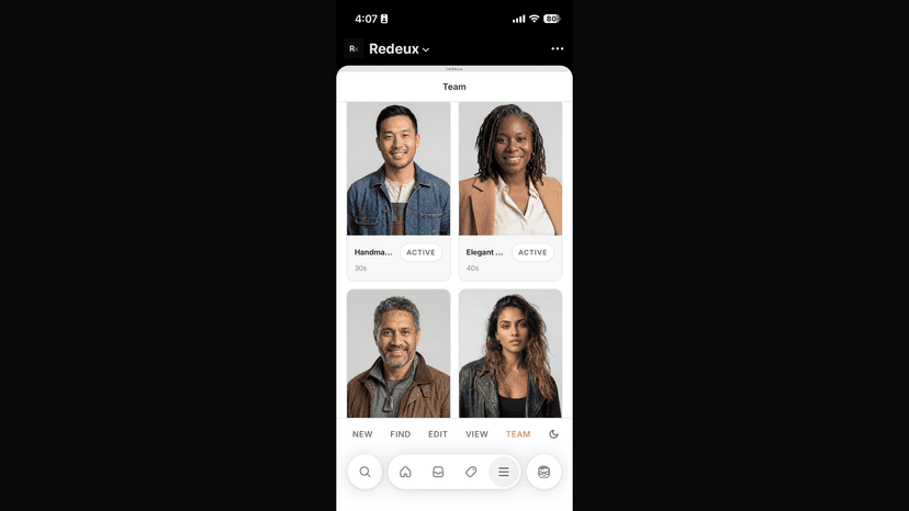 AI model casting with diverse face options