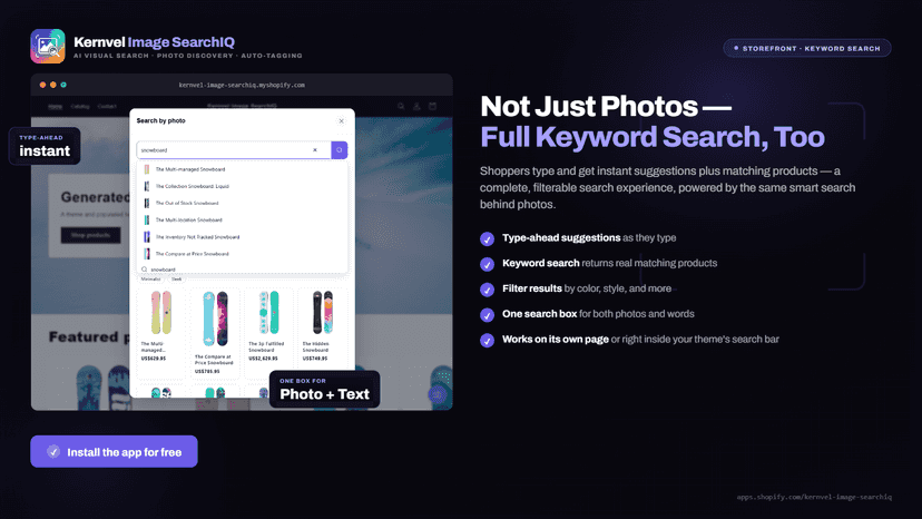 Kernvel Image SearchIQ keyword search