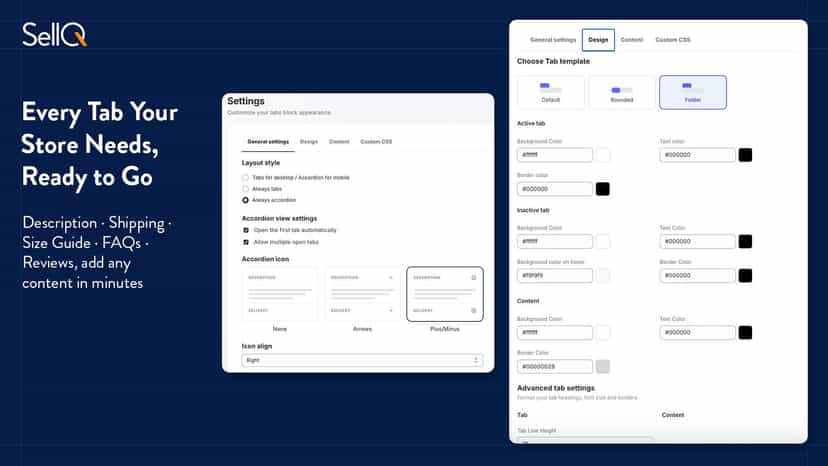 SellQ Product Tabs & Accordion