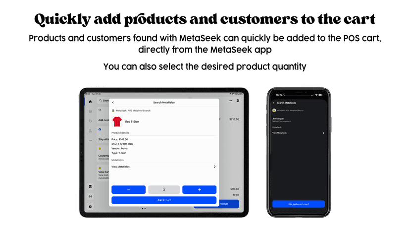 MetaSeek quickly add products to the cart