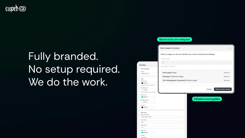 brand pulled based on multiple pages and available for edit