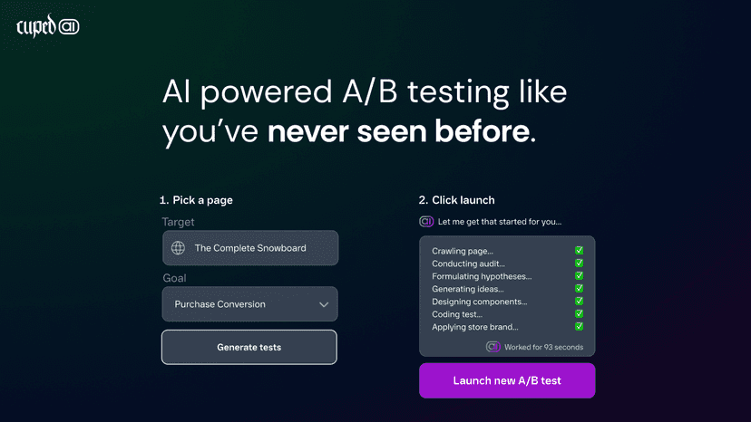 AI powered a/b testing