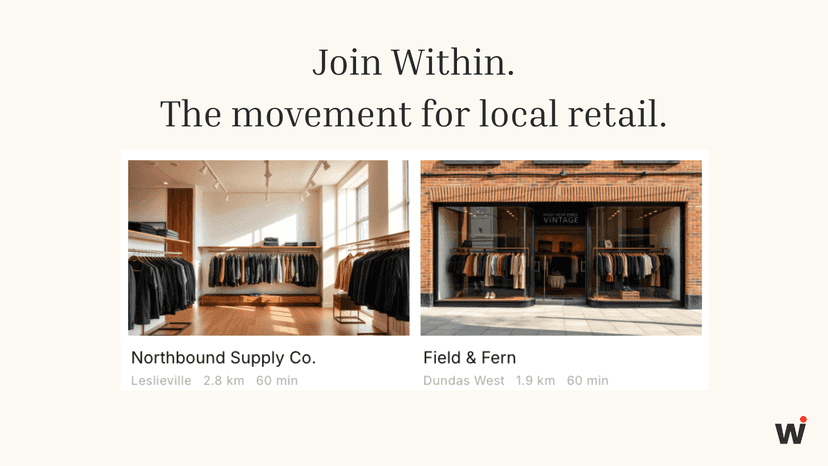 Join Within. The movement for local retail.