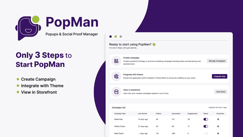 Simple and easy sales popups