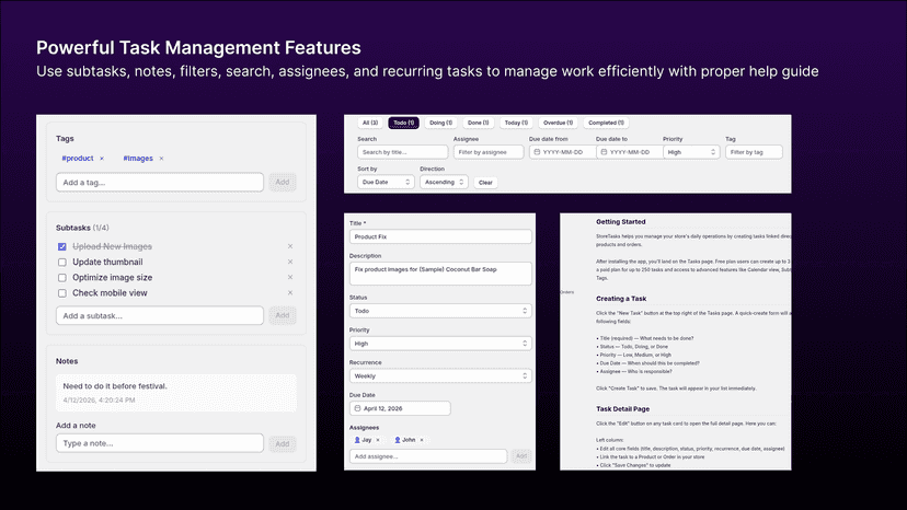 StoreTasks - Daily Tasks: Powerful Task Management Features